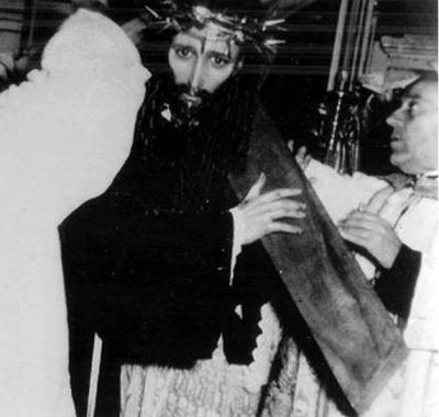 Imagen de Jesús Nazareno del Consuelo durante su consagración en 1956. (Foto: Procesiones del Ayer)