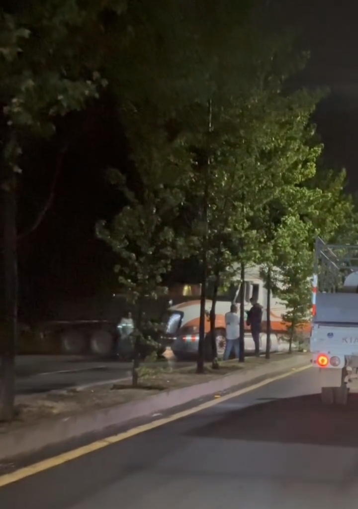 Tráiler accidentado paraliza el tránsito en el kilómetro 25 de la ruta Interamericana